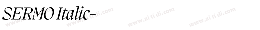 SERMO Italic字体转换 SERMO Italic字体转换